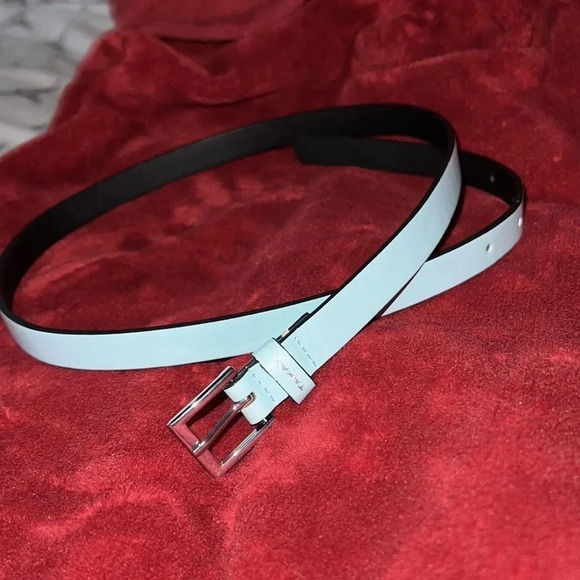 Tahari Teal slim belt Sz  S - Picture 3 of 7